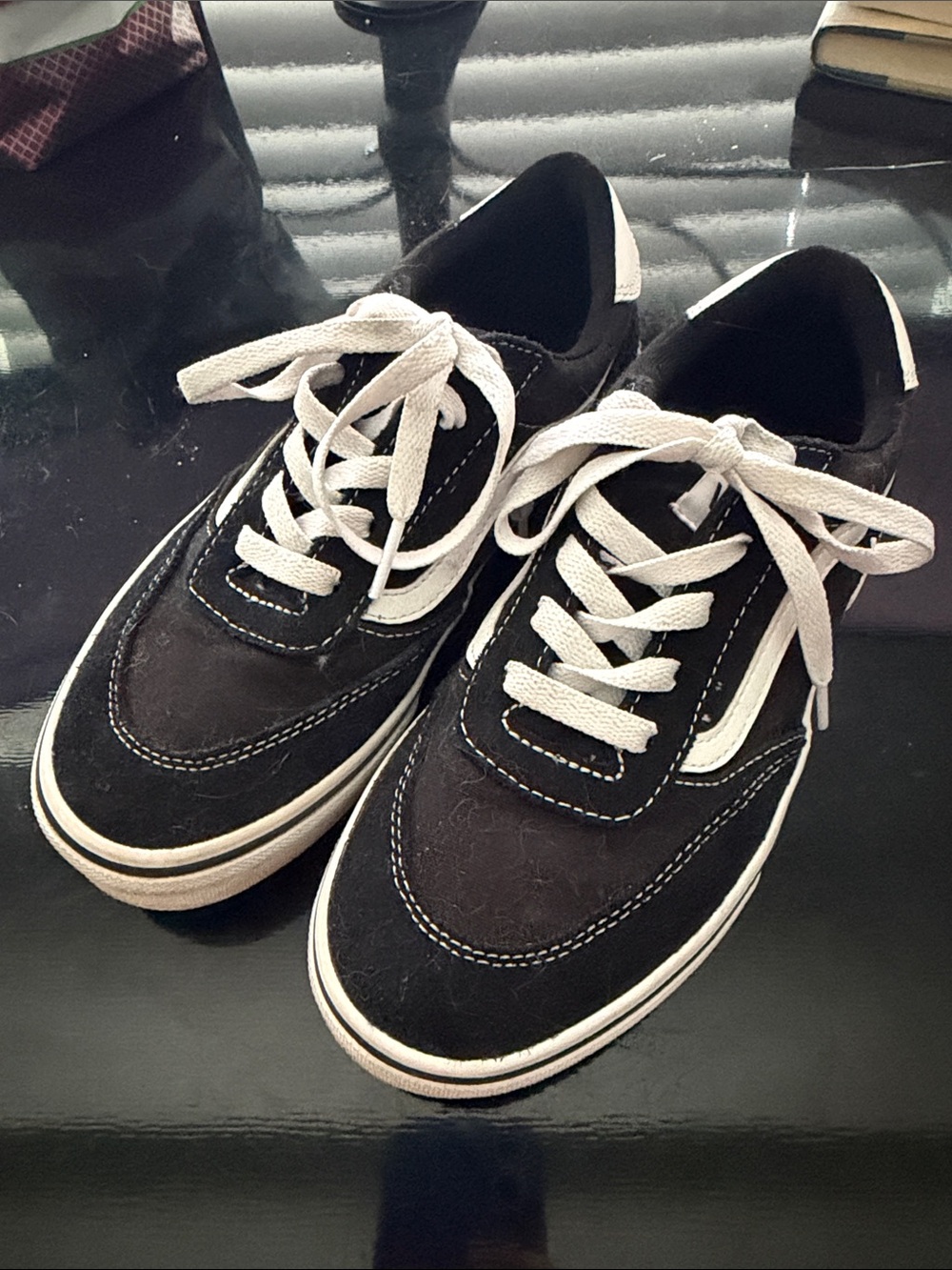 Vans kids Black and White Sneakers